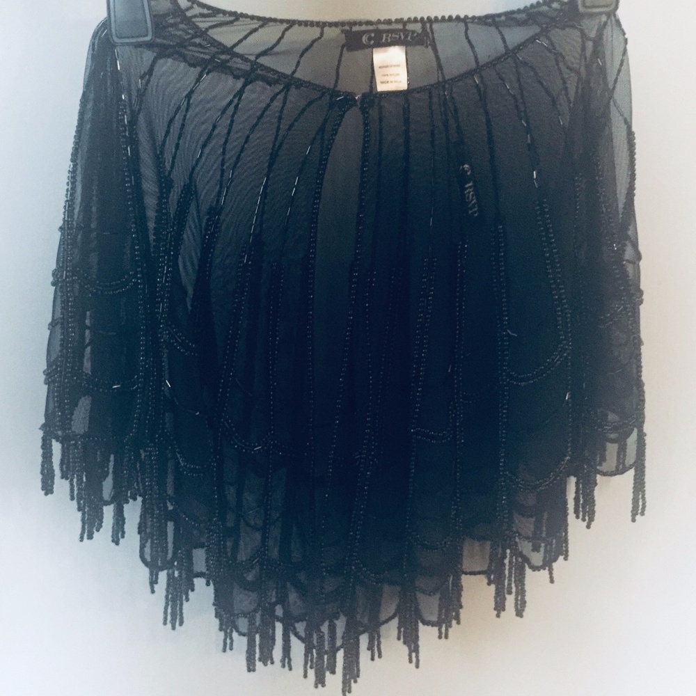 Charming Charlie's Black Beaded Capelet